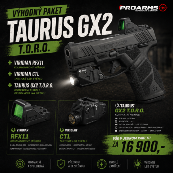 TAURUS GX2 T.O.R.O. 9x19 KOMPLETNÍ SET EDC