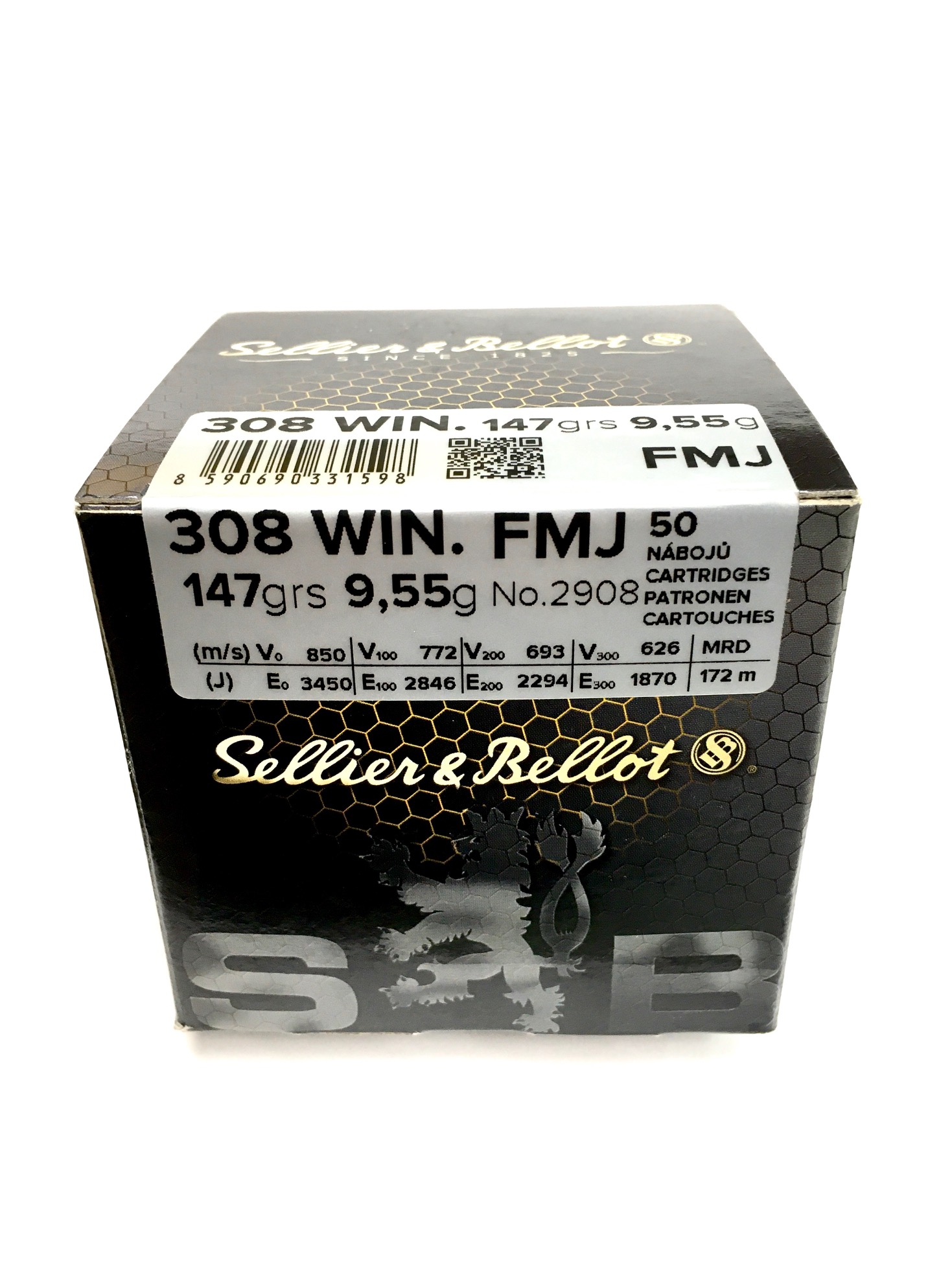 .308 WIN. FMJ SELLIER&BELLOT 147grs./9,55g 50ks